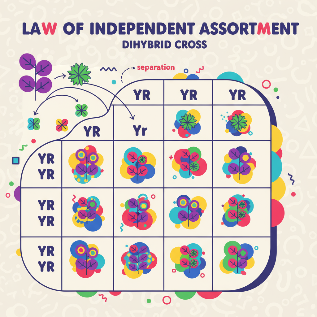 Law of Independent Assortment illustration